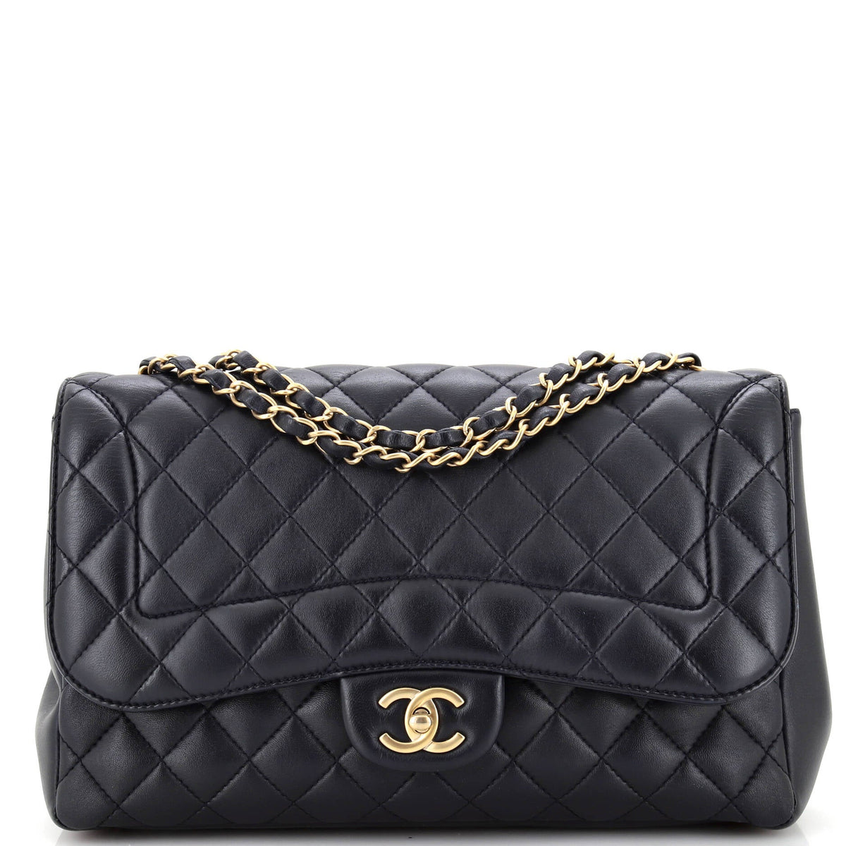 Chanel CHANEL Mademoiselle Chic Flap Bag Quilted Lambskin Jumbo