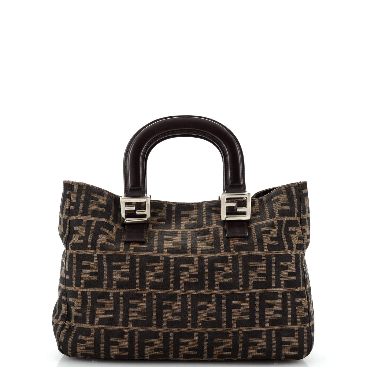 Fendi FENDI Vintage FF Handle Tote Zucca Canvas Small