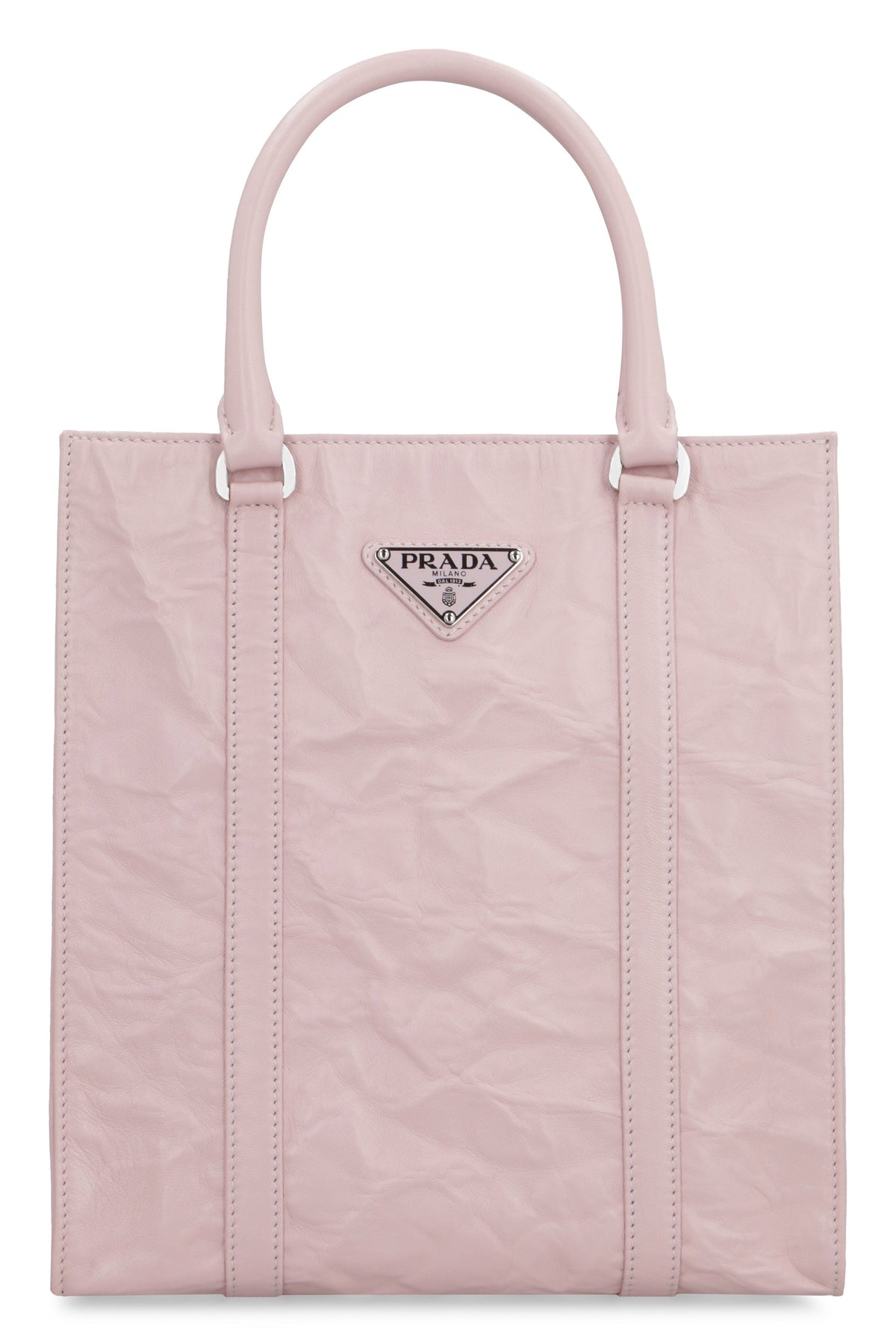 Prada Women's Smooth Leather Tote Bag in Pink | 1BG458VMOOUVL Color F0E18
