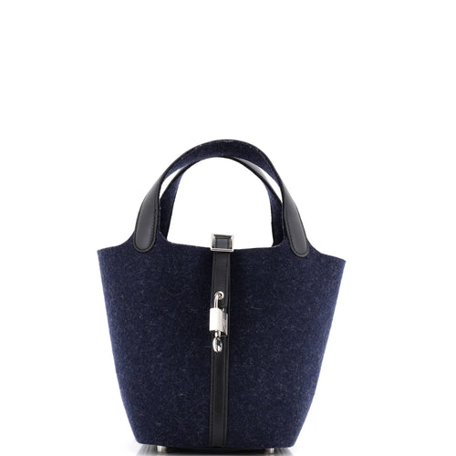 Picotin Lock Bag Felt with Leather PM