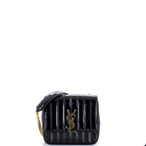 Vicky Crossbody Bag Vertical Quilted Patent Medium