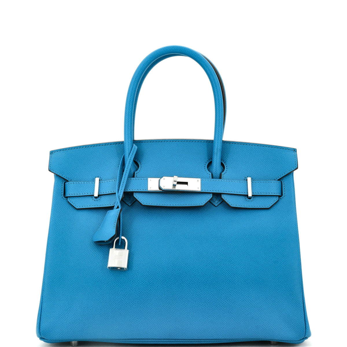 Herm?s Birkin Handbag Bleu Zanzibar Epsom with Palladium Hardware 30