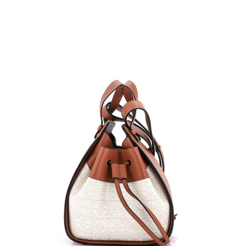 LOEWE Hammock Bag Leather and Anagram Jacquard Mini