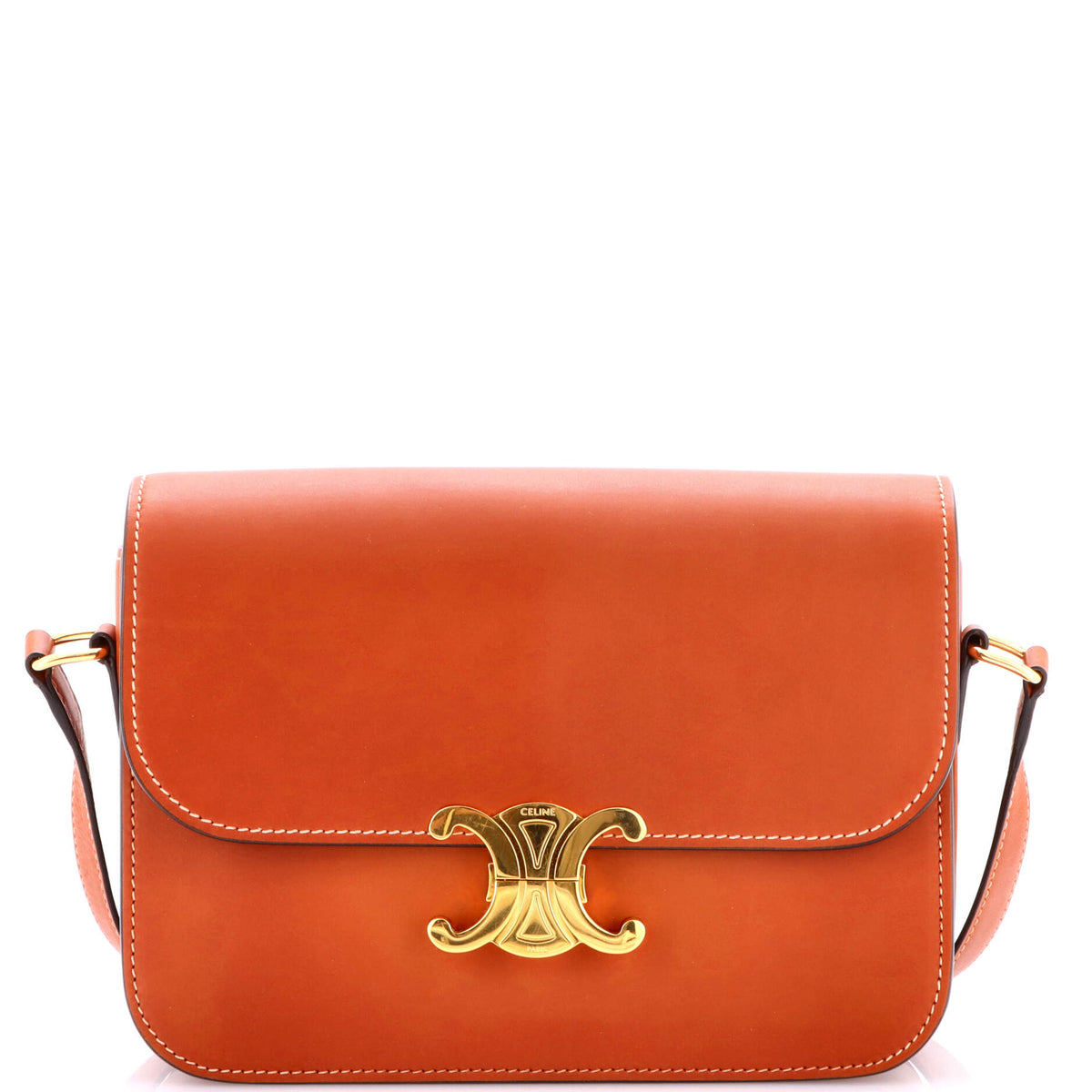 Celine CELINE Triomphe Shoulder Bag Smooth Calfskin Large