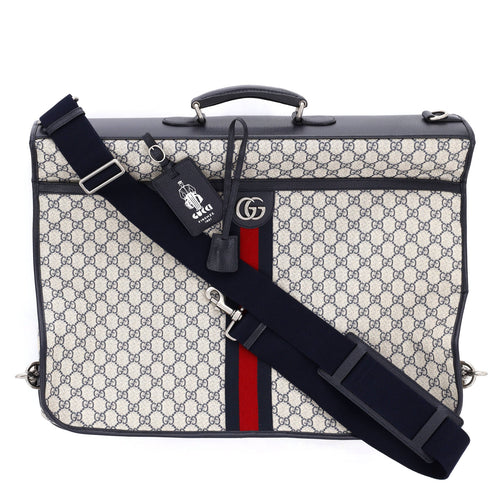 GUCCI Savoy Web Garment Bag GG Coated Canvas