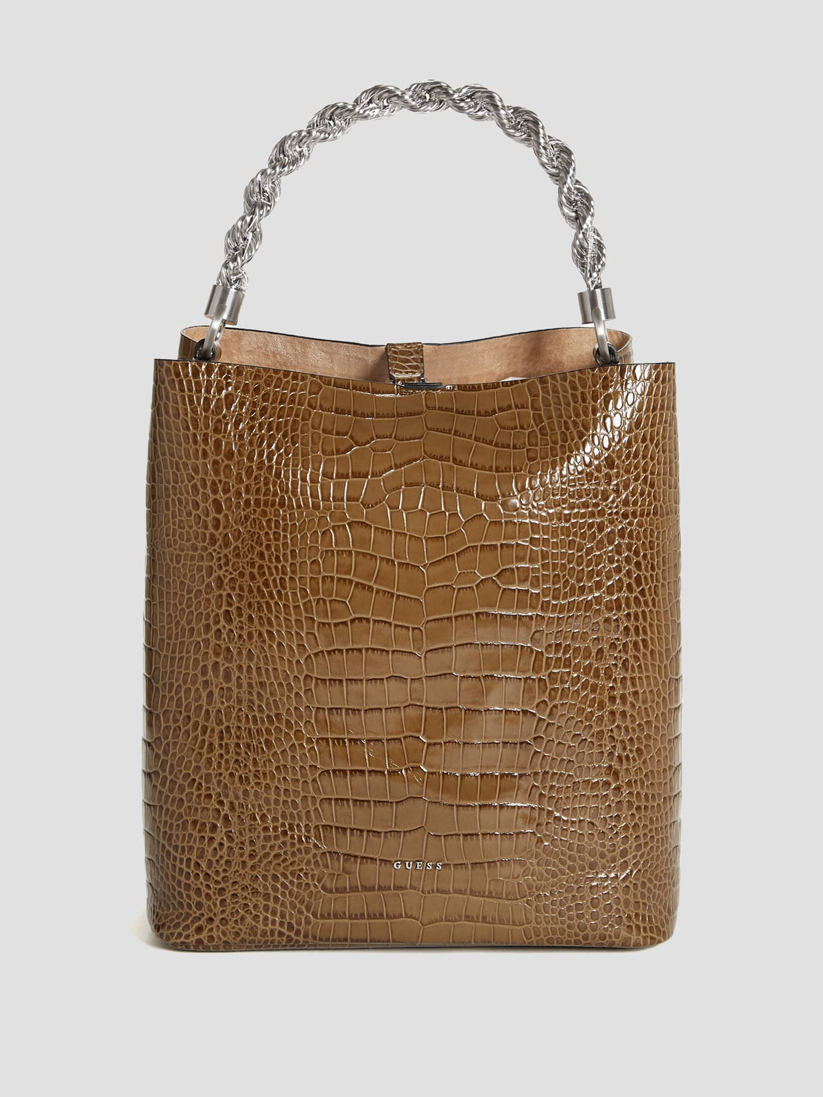 Guess Aida Croc Hobo Bag