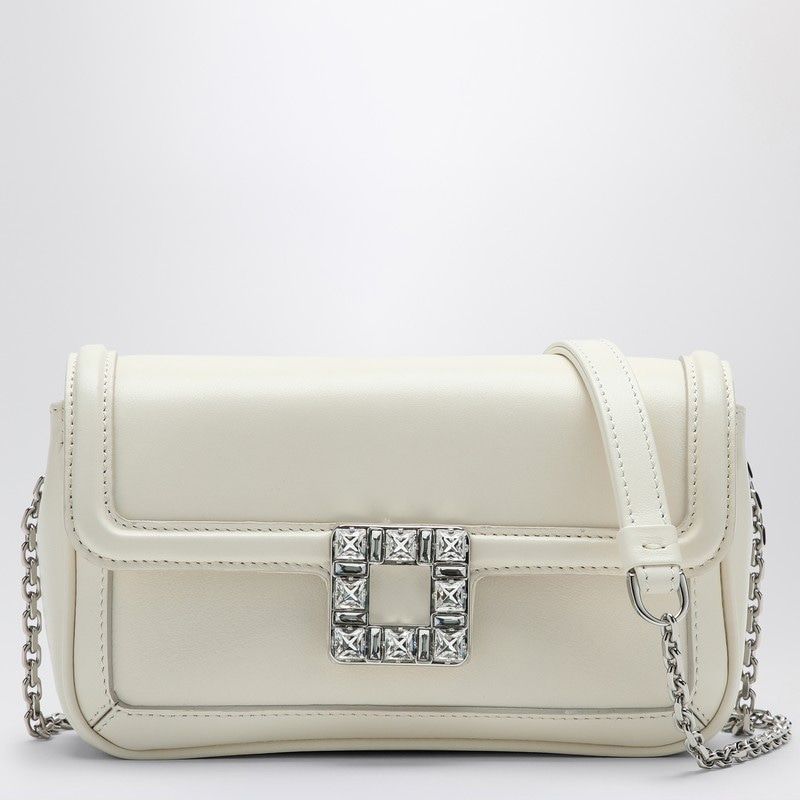 Roger Vivier Leather Clutch Game For Girls in White | RBWANMC5100XMA