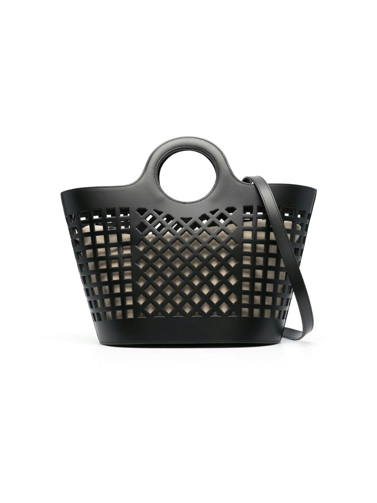 Hereu Women's Colmado Cut-Out Leather Tote Bag in Black | Size UNI | COLMADOBLACK