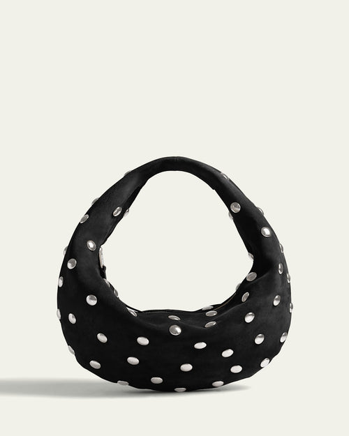 Olivia Medium Studded Suede Hobo Bag