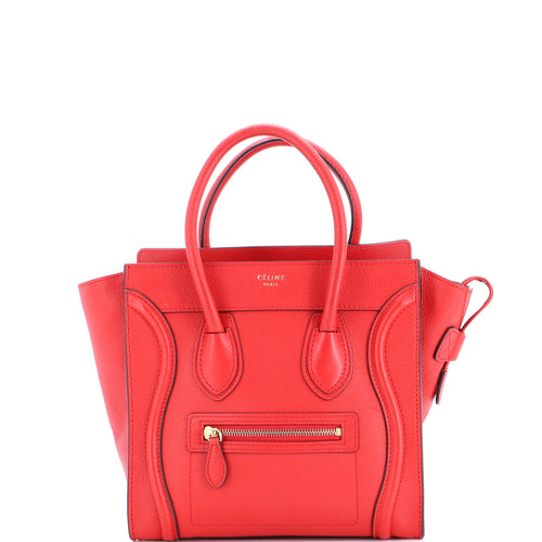 CELINE Luggage Bag Grainy Leather Micro
