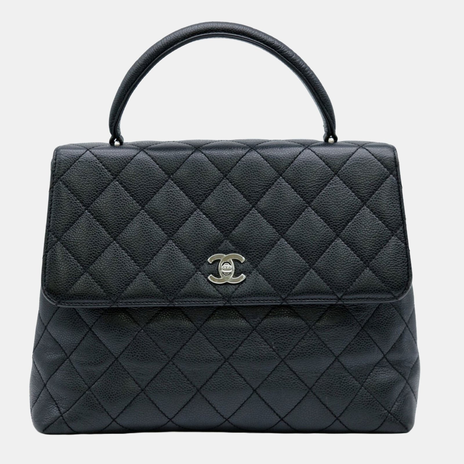 Chanel Sac à main Kelly en cuir noir