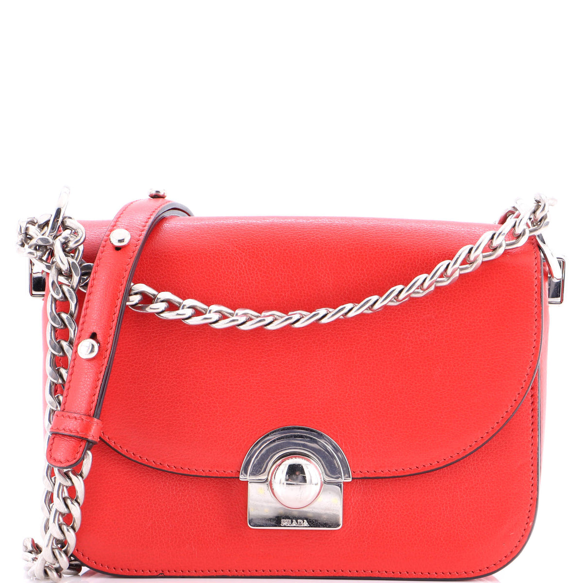 Prada PRADA Arcade Chain Flap Bag Glace Calf