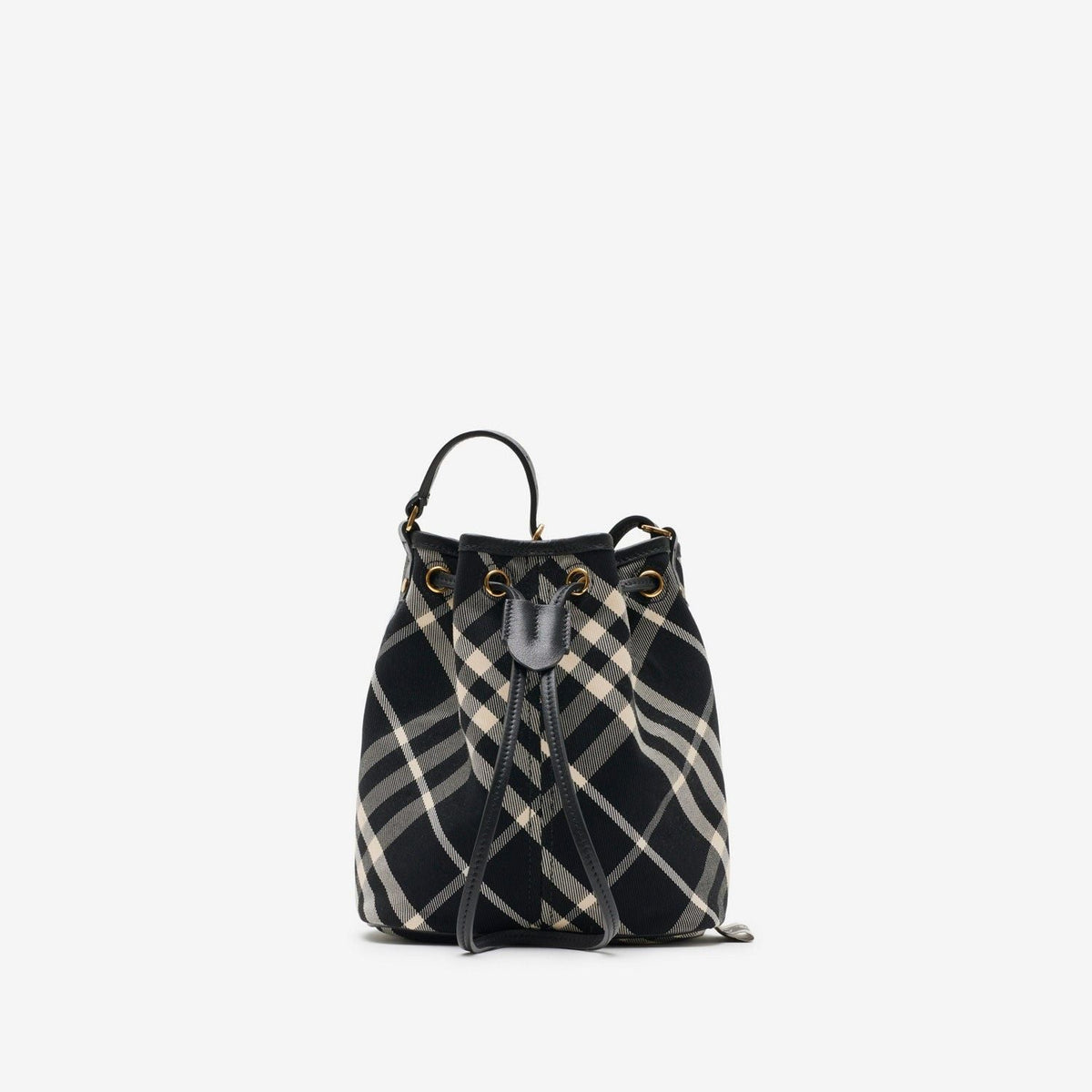 Burberry Women's Check Mini Bucket Bag in Black | 8095057159199 Color A1003