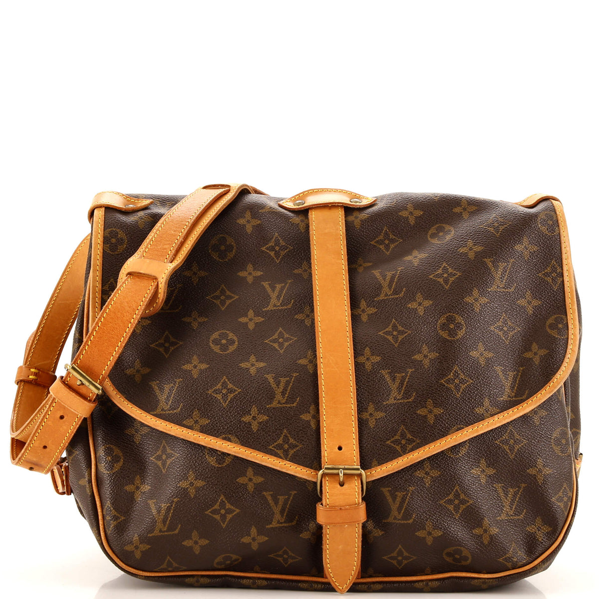 Louis Vuitton Saumur Handbag Monogram Canvas 35