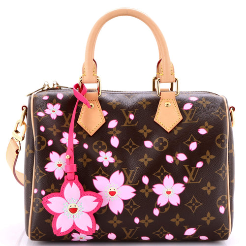 x Takashi Murakami Speedy Handbag Limited Edition Cherry Blossom Monogram 25
