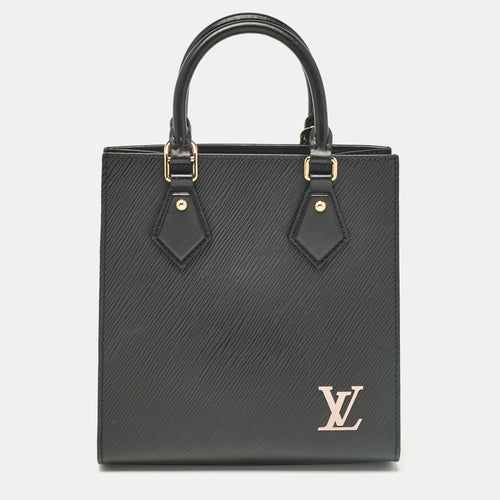 Black Epi Leather Sac Plat BB Bag