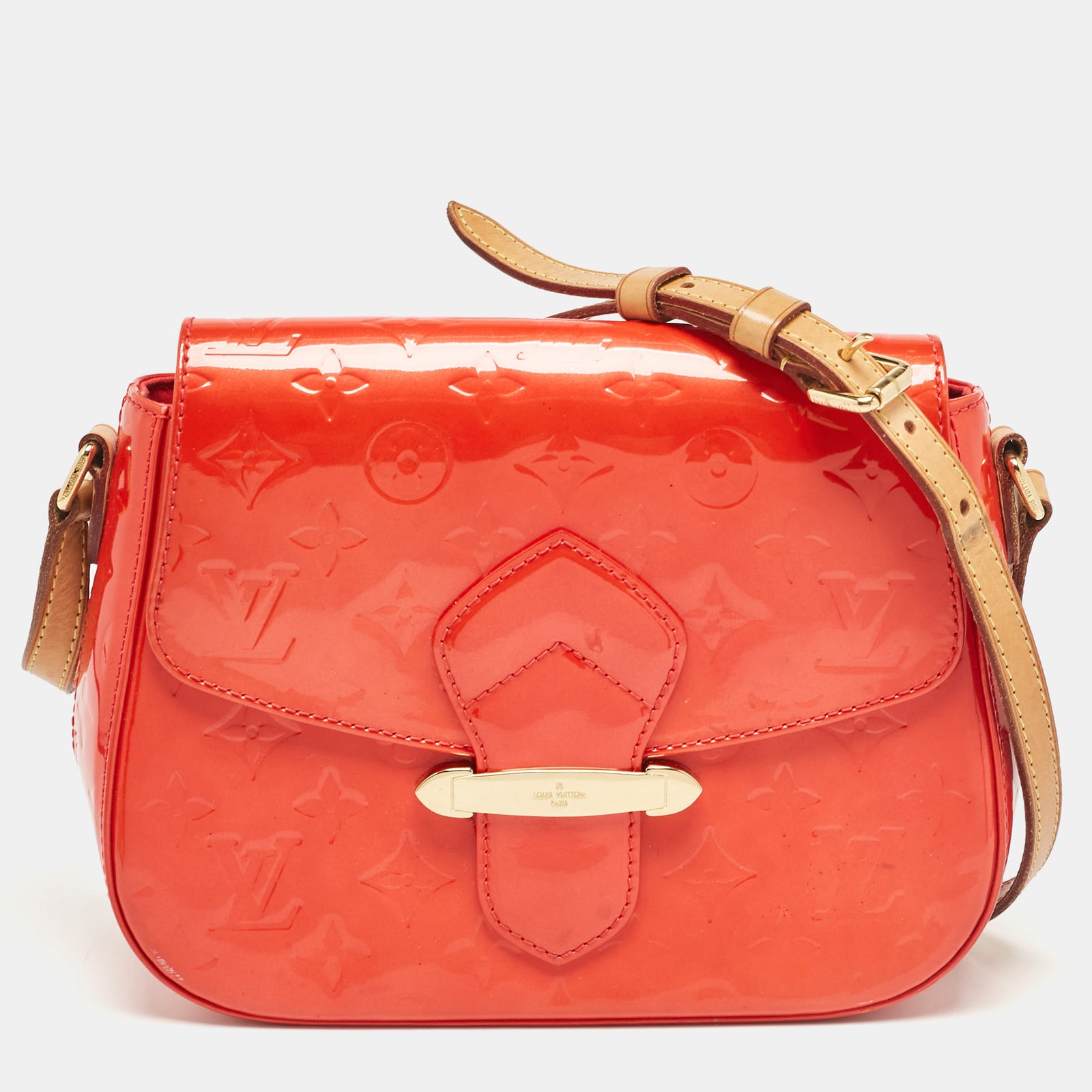 Louis Vuitton Rouge Grenadine Monogramm Vernis Bellflower GM Tasche