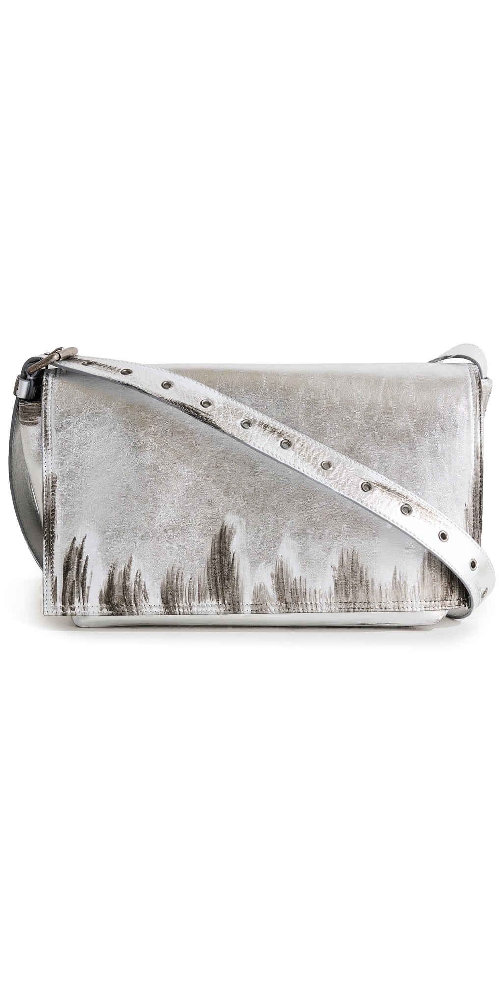 Acne Studios Awolke Metal Shoulder Bag Silver One Size