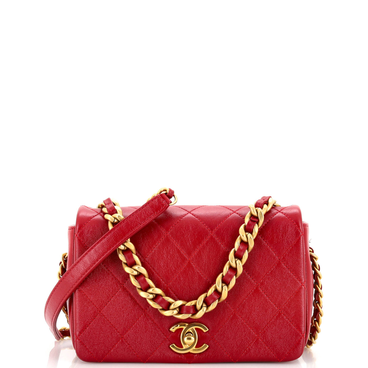 Chanel CHANEL Fashion Therapy Full Flap Bag Quilted Caviar Small