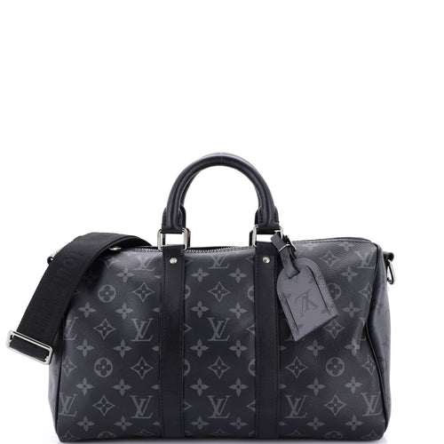 Keepall Bandouliere Bag Reverse Monogram Eclipse Canvas 35