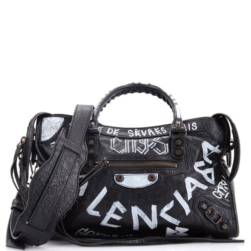 City Graffiti Classic Studs Bag Leather Small