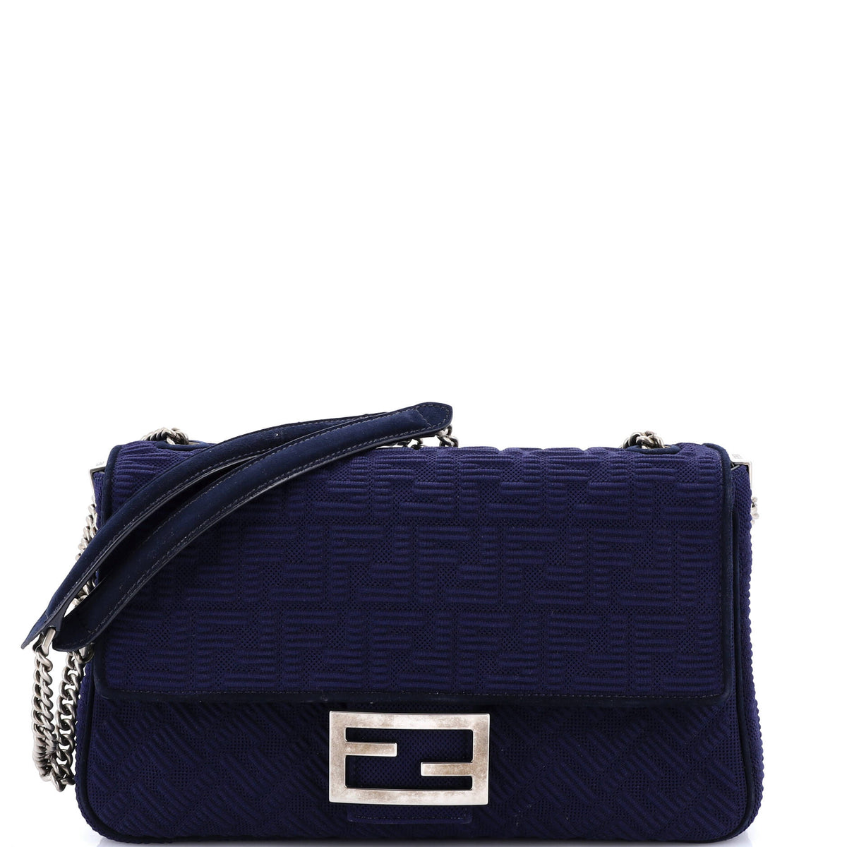 Fendi FENDI Midi Baguette Chain Bag Zucca Technical Mesh Large