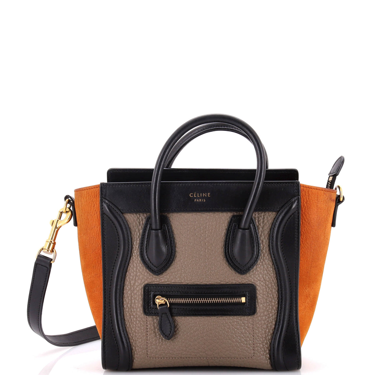 Celine CELINE Tricolor Luggage Bag Leather Nano