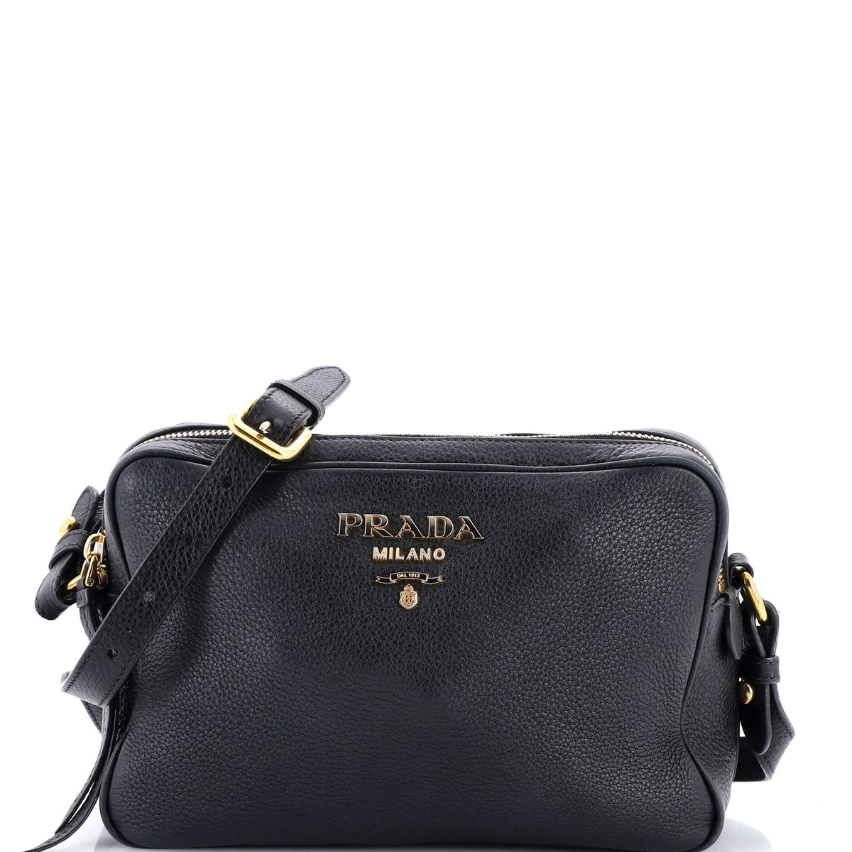 Prada PRADA Double Zip Camera Bag Vitello Phenix Medium