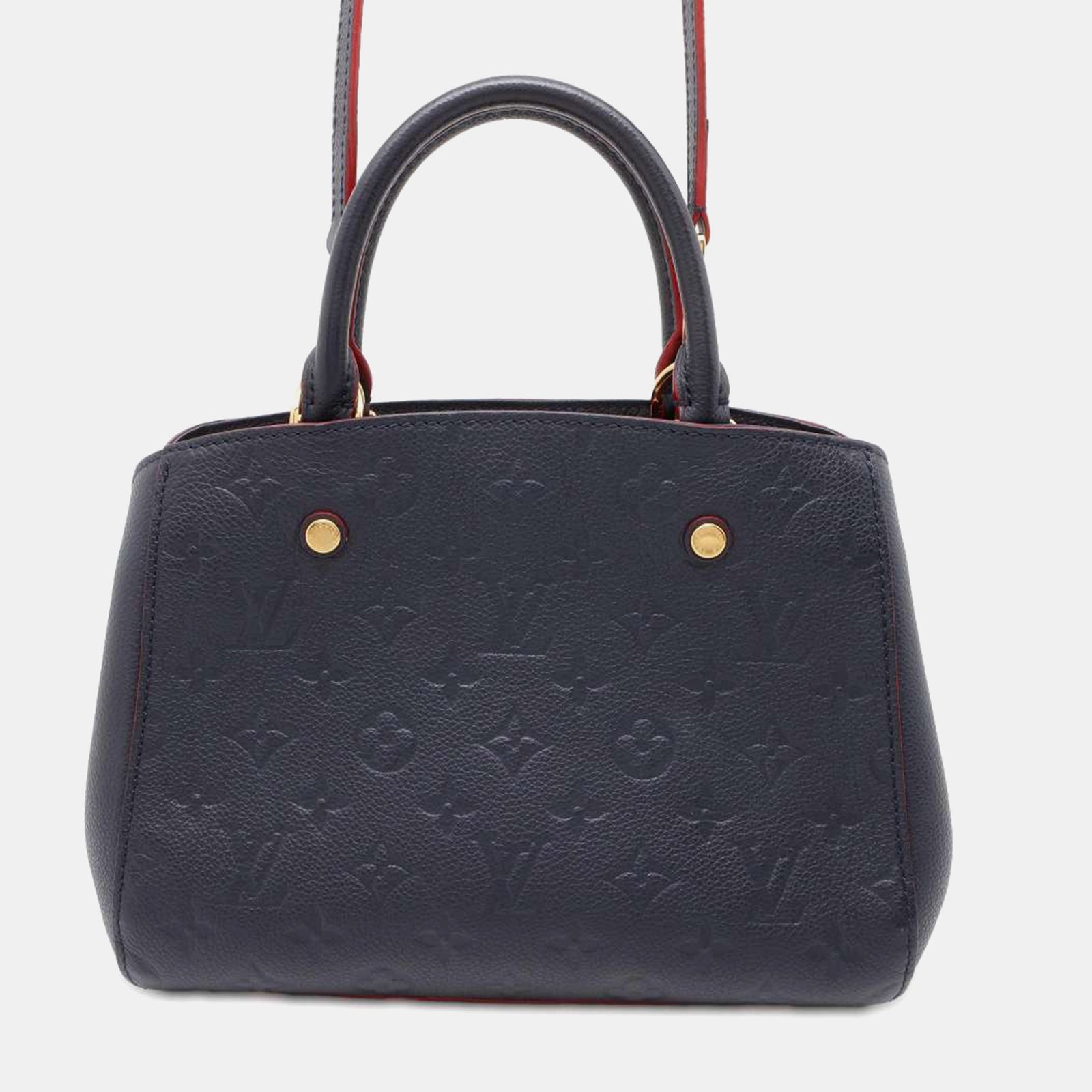 Louis Vuitton Marine Rouge Monogramm Empreinte Montaigne BB Tragetasche