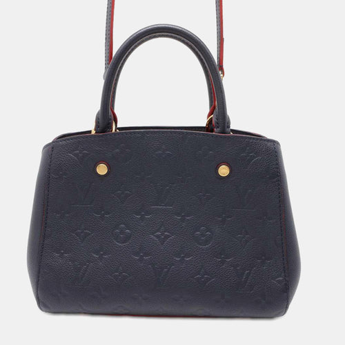 Marine Rouge Monogram Empreinte Montaigne BB Tote Bag