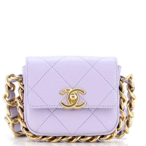 CHANEL Framing Chain Flap Bag Quilted Calfskin Mini
