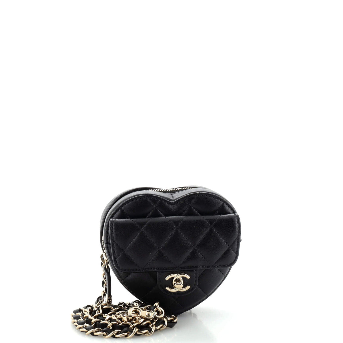 Chanel CHANEL CC in Love Heart Belt Bag Quilted Lambskin