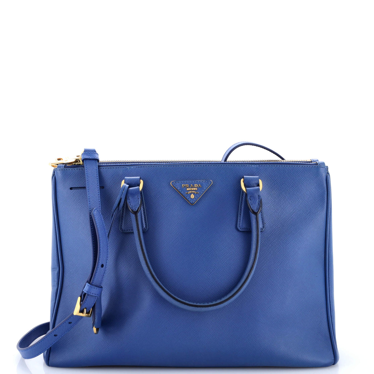 Prada PRADA Double Zip Lux Tote Saffiano Leather Medium