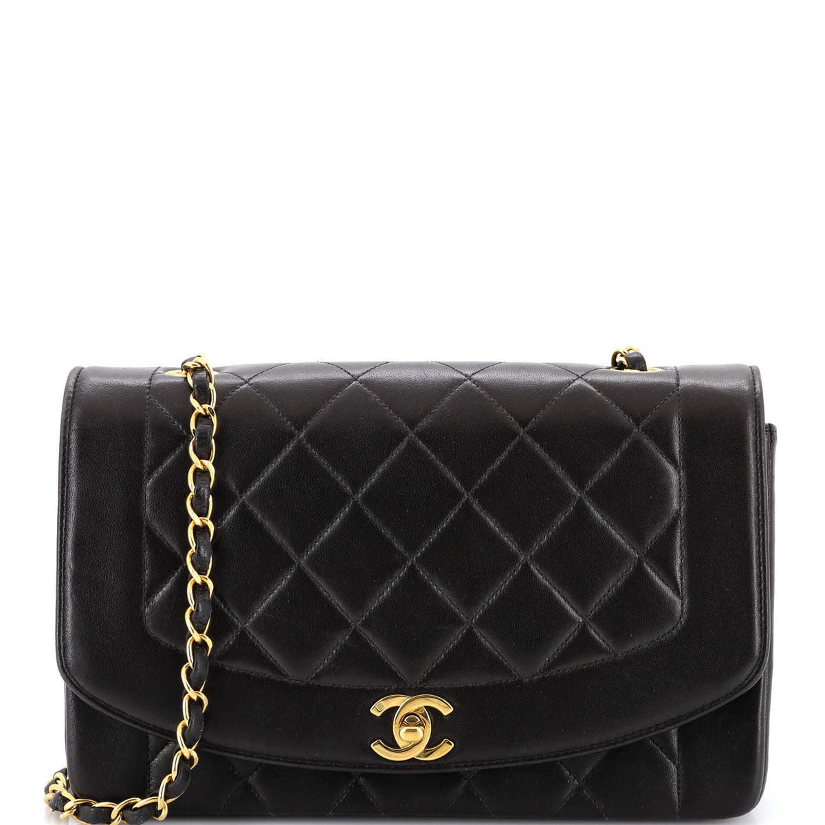 Chanel CHANEL Vintage Diana Flap Bag Quilted Lambskin Medium