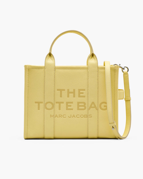 Marc Jacobs The Leather Medium Tote Bag in Custard