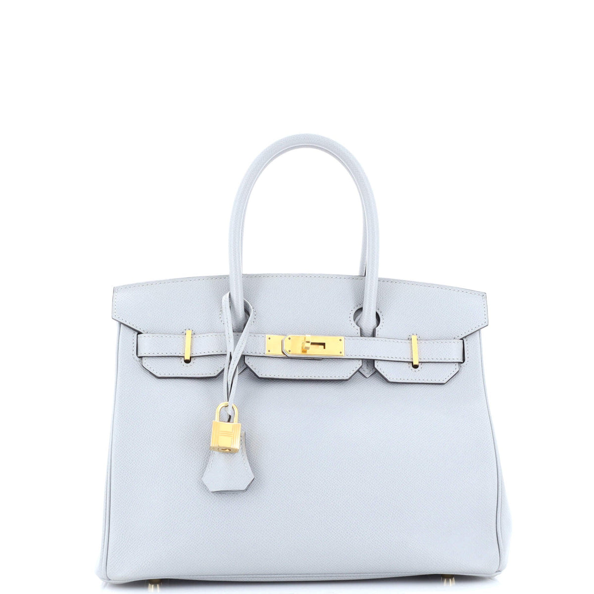 Hermès Birkin Handbag Bleu Glacier Epsom with Gold Hardware 30