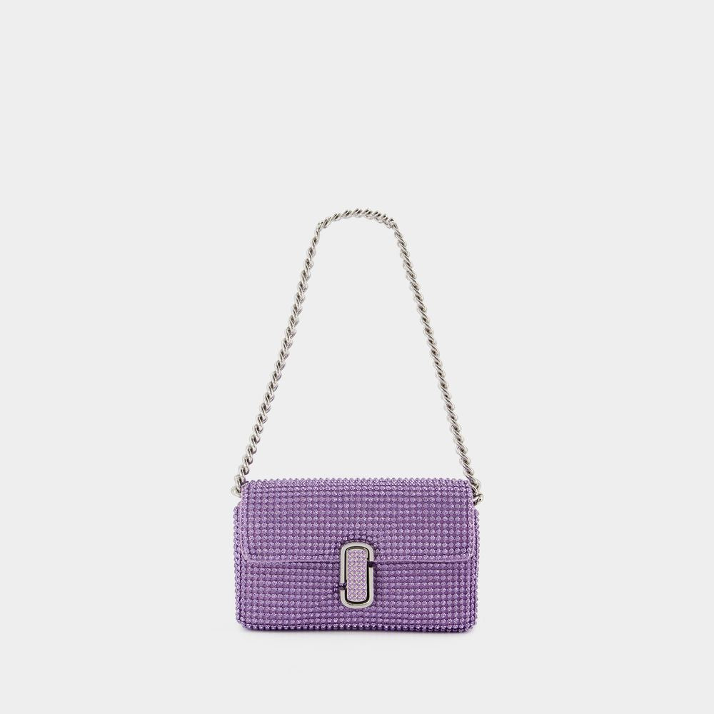 Marc Jacobs Women's The Rhinestone J Marc Mini Shoulder Bag in Purple | H912M06RE22 Color 545