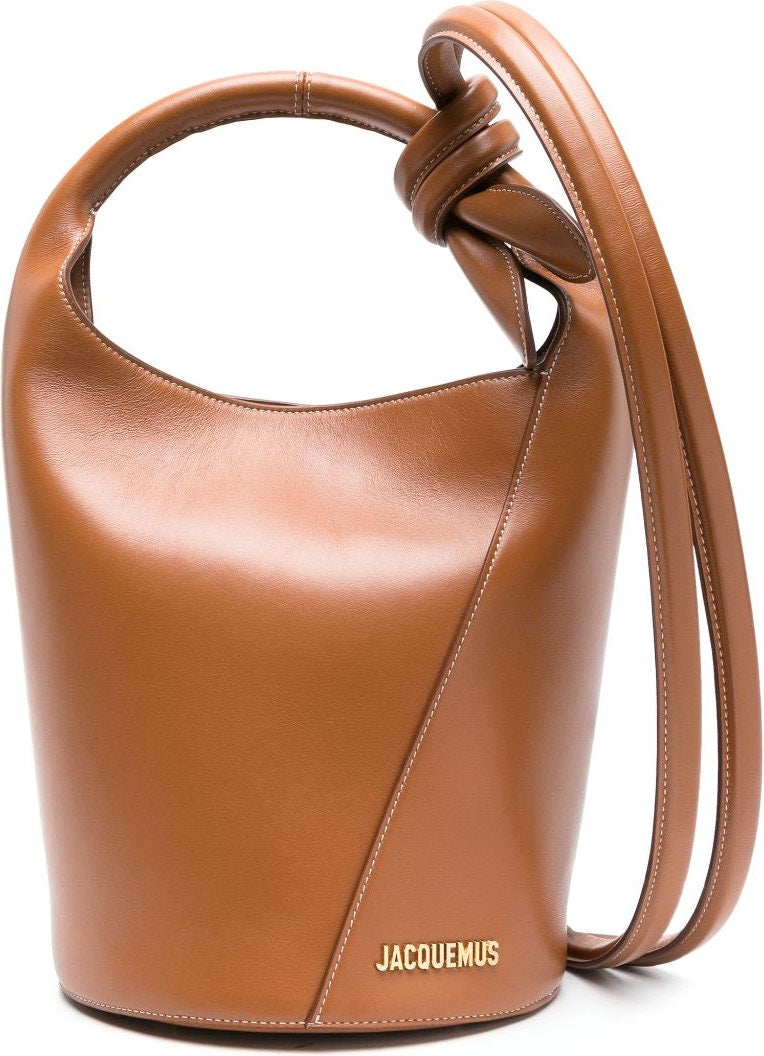 Jacquemus Women's Le Petit Tourni Mini Bucket Bag in Brown | Size UNICA | 245BA3663173