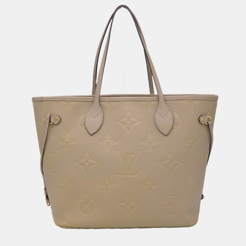 Tourterelle Monogram Empriente Leather Neverfull MM Tote Bag