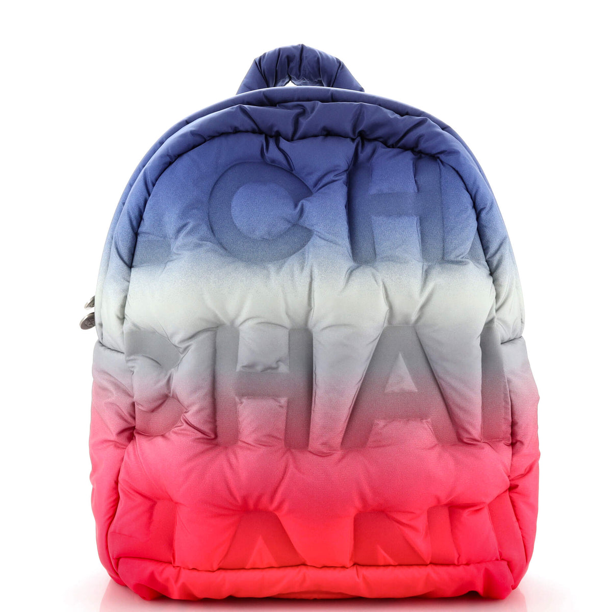 Chanel CHANEL Doudoune Backpack Embossed Nylon Medium