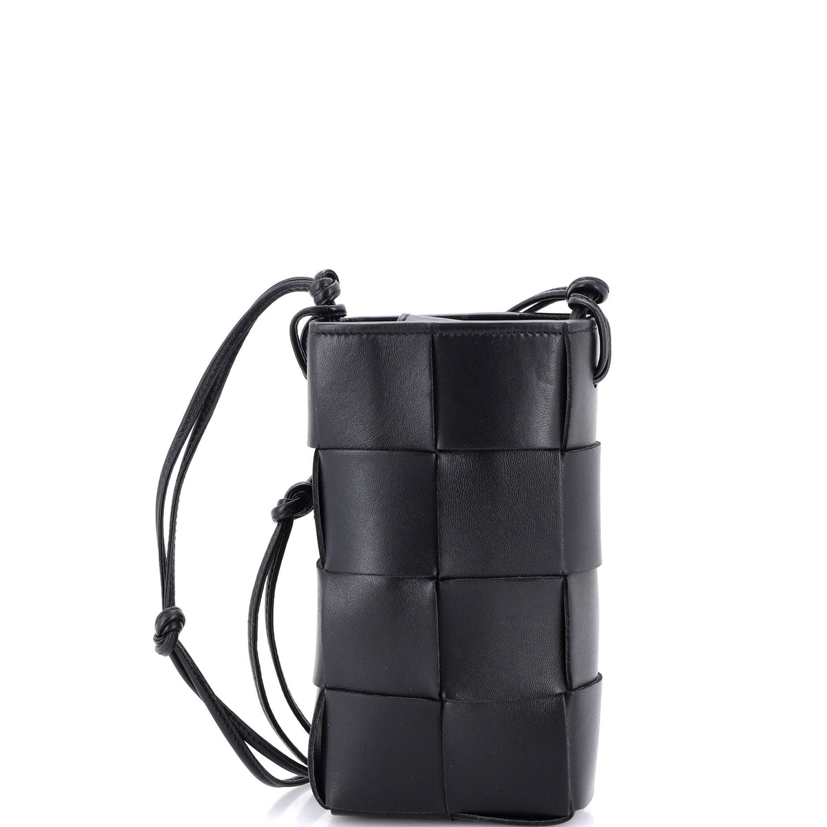Bottega Veneta Cassette Phone Holder Crossbody Bag Maxi Intrecciato Leather