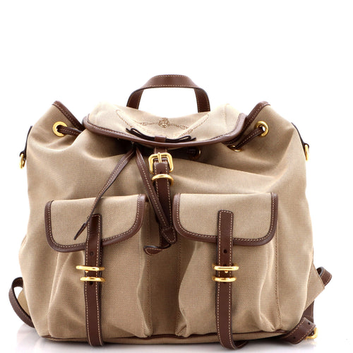 PRADA Logo Backpack Canvas