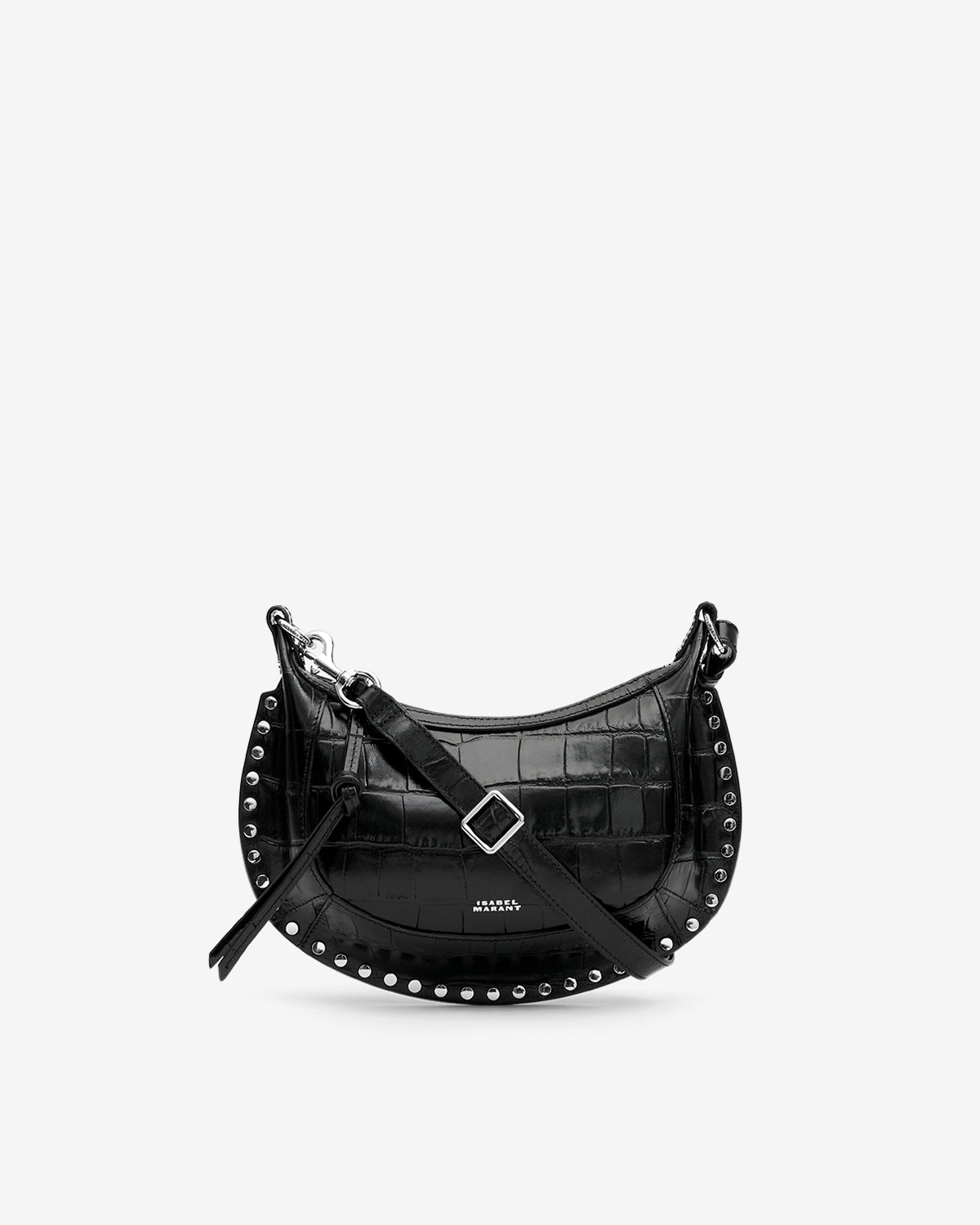 Isabel Marant Isabel Marant Oskan Moon Leather Croco Bag - - Black And Silver - Isabel Marant