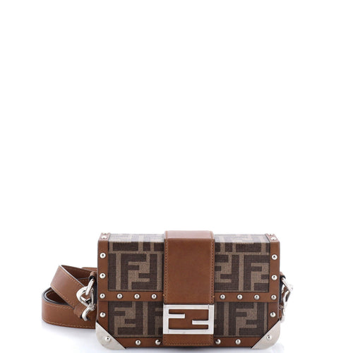 FENDI Baguette Trunk Bag Zucca Coated Canvas Mini