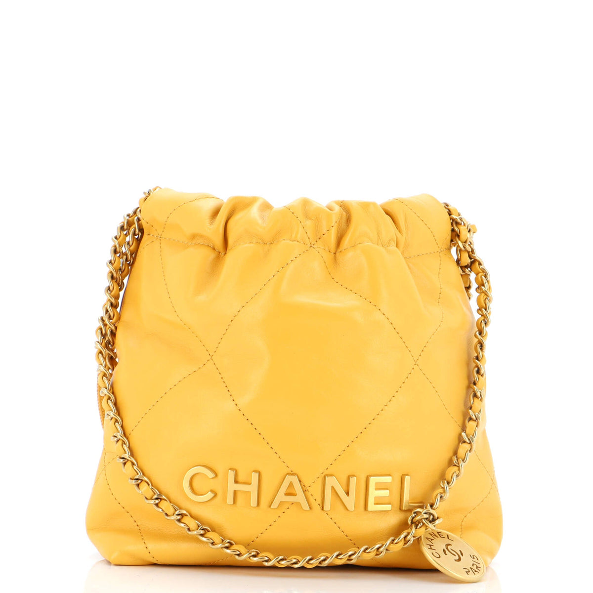 Chanel CHANEL 22 Chain Hobo Quilted Calfskin Mini