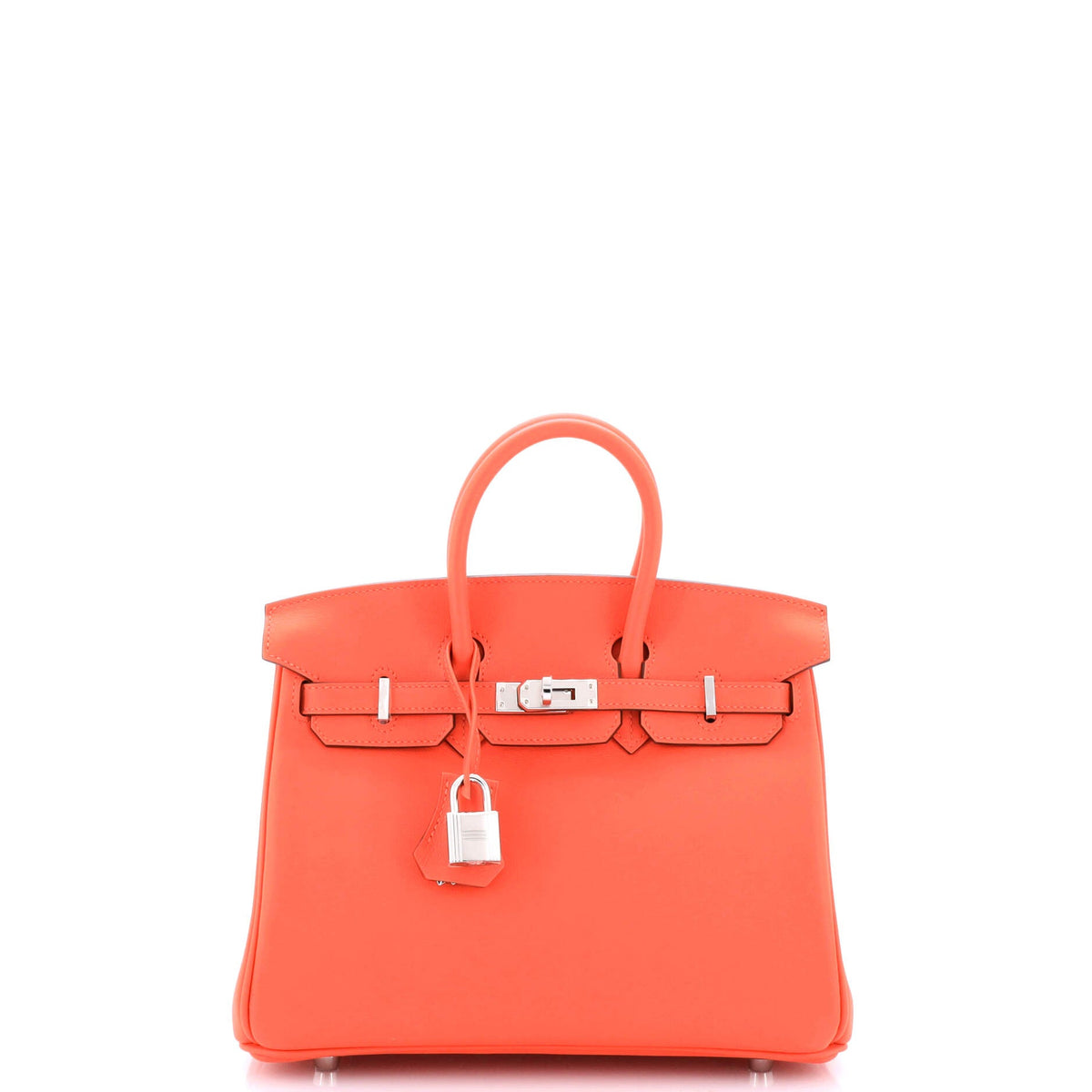 Hermès Birkin Handbag Orange Field Swift with Palladium Hardware 25