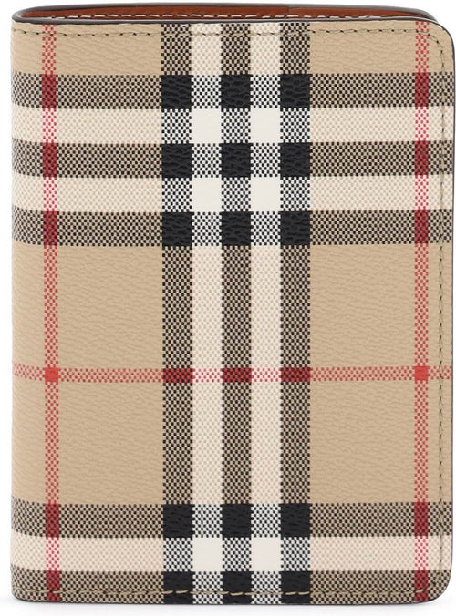 Women's Check Passport Holder in Beige | 8073975