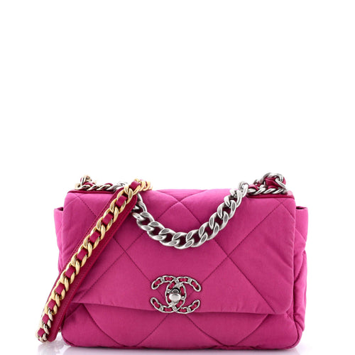 CHANEL 19 Flap Bag Quilted Canvas Medium