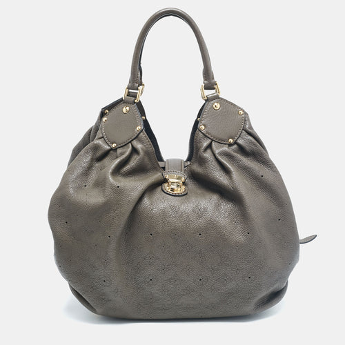Grey Monogram Mahina Leather Surya XL Bag