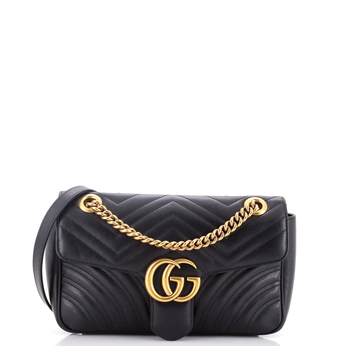 Gucci GUCCI GG Marmont Flap Bag Matelasse Leather Medium